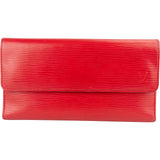 Louis Vuitton Rouge Epi Leather Sarah Wallet