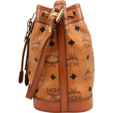MCM Monogram Visetos Heritage Drawstring Bucket Crossbody Bag