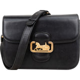 Céline Boxcalf Horse Carriage Triomphe Flap Shoulder Bag
