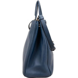 Christian Dior Blue Calfskin Leather Diorissimo Handbag