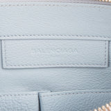 Balenciaga Light Blue Pebbled Leather City Clutch