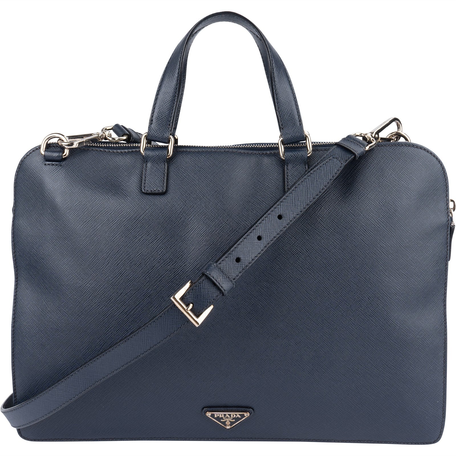 [🔄️B23 / F29] Prada Saffiano Leather Briefcase Crossbody Bag - vintageandkickz