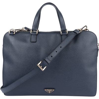 [🔄️B23 / F29] Prada Saffiano Leather Briefcase Crossbody Bag - vintageandkickz