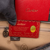 Cartier Brown Pebbled Leather Handbag