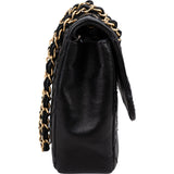 Chanel Quilted Stitched Lambskin Single Flap Shoulder Bag