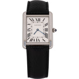 Cartier Silver Tone Solo Tank GM 3169 Watch