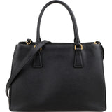 Prada Black Saffiano Leather Galleria Handbag