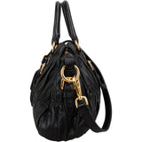 Prada Matelassé Nappa Gaufre Leather Bauletto Satchel Handbag
