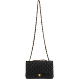 Chanel Quilted Lambskin Jumbo Single Flap Shoulder Crossbody Bag