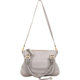 Chloé Grey Leather Marcie Small Double Carry Saddle Shoulder Bag