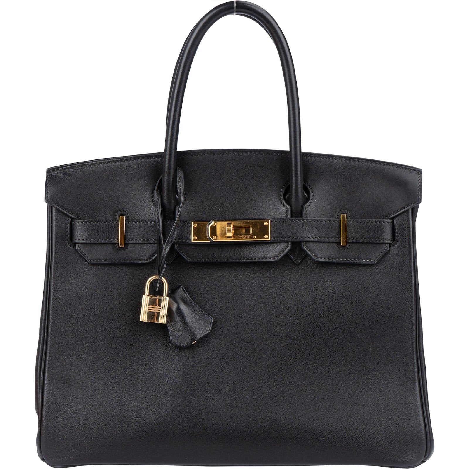 Hermès Noir Swift Leather Birkin 30 Handbag - vintageandkickz
