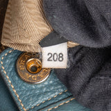 Prada Blue Vitello Daino Leather Hobo Shoulder Bag