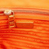 Prada Orange Saffiano Leather Galleria Handbag