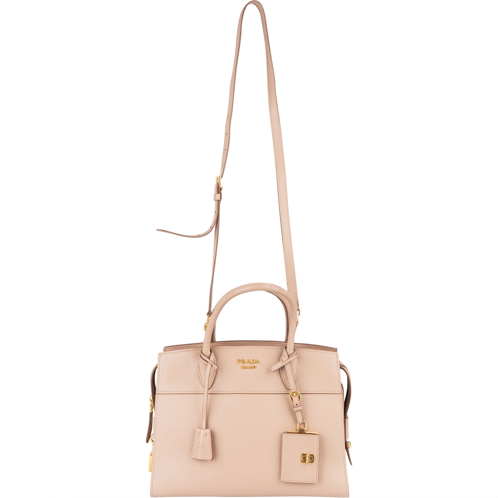 Prada Saffiano Leather Mano Galleria Handbag - vintageandkickz