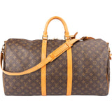 Louis Vuitton Monogram Canvas Keepall 55 Bandoulière Travel Bag