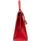 Hermès Rouge Vif Box Leather Kelly Sellier 35 Handbag