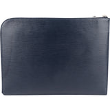 Louis Vuitton Blue Epi Leather Pochette Jour Laptop Clutch