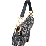 Christian Dior Oblique Trotter Monogram Canvas Small Saddle Handbag