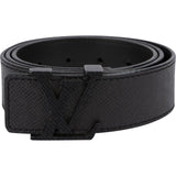 Louis Vuitton Black Taiga Leather LV Initiales Belt (85 / 34) M0001