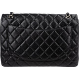 Chanel Quilted Lambskin Palladium Maxi Single Flap Crossbody Bag