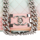 Chanel Rainbow Caviar Leather Boy Single Flap Crossbody Bag