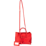 Balenciaga Red Leather Small City Tote Handbag