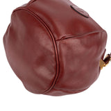 Cartier Bordeaux Leather Must de Cartier Round Bucket Drawstring Crossbody Bag