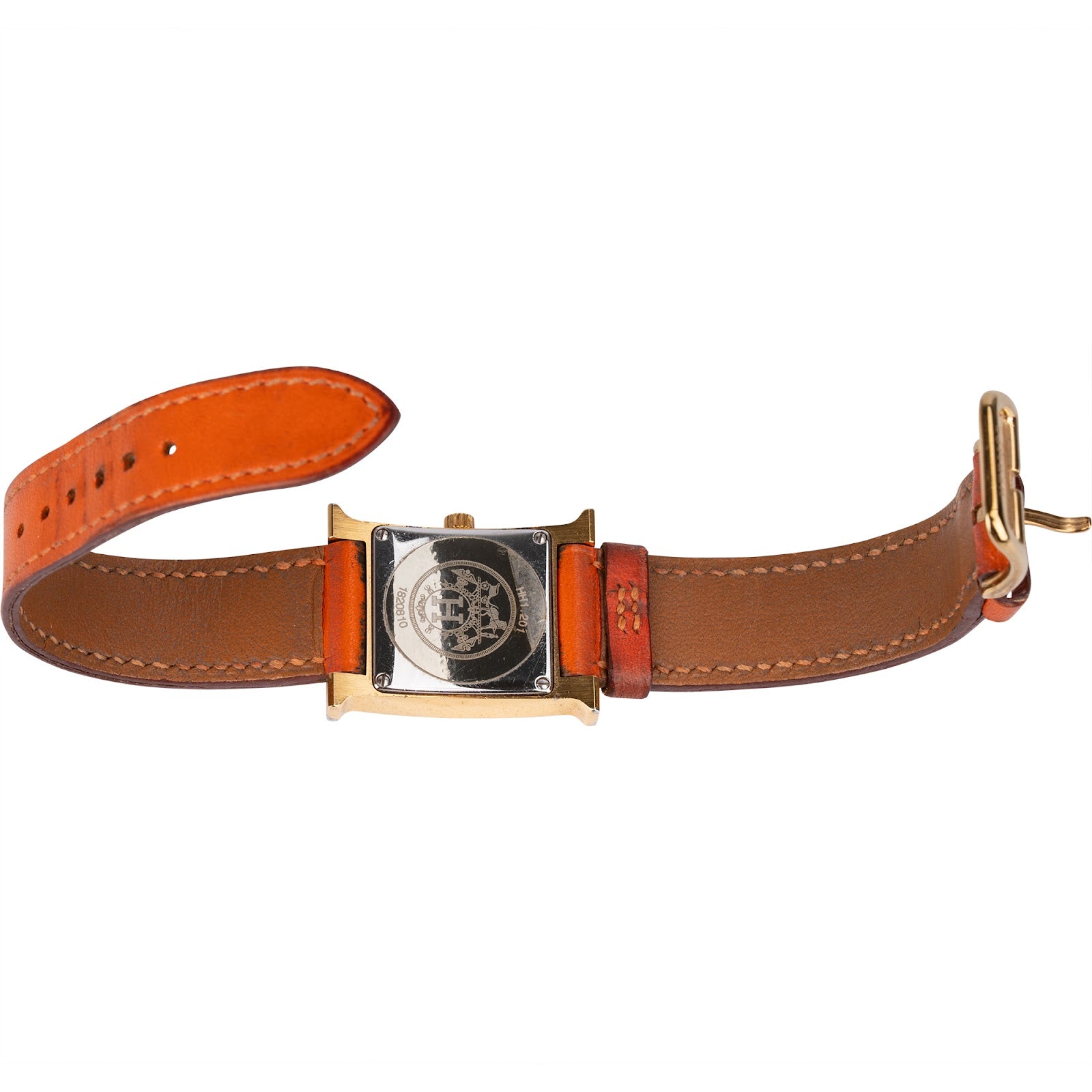 Hermès Gold Tone Heure H HH1.201 Women Watch xx läuft nicht - vintageandkickz