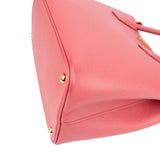 Prada Pink Saffiano Leather Double Handbag