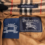Burberry Beige Wool Nova Check Monogram Womens Trench Coat (L)
