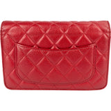 Chanel Quilted Caviar Leather Wallet on Chain Crossbody Bag