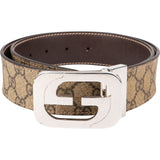 Gucci Monogram GG Supreme Canvas Leather Reversible G Buckle Belt (80 / 32)
