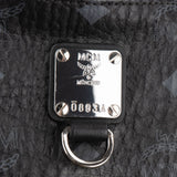 MCM Black Leather Visetos Stark Belt Crossbody Bag