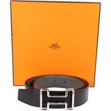 Hermès Reversible Leather H Belt (100) - vintageandkickz