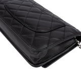 Chanel Quilted Lambskin Palladium Wallet On Chain Crossbody Bag