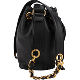 Chanel Lambskin Drawstring CC Bucket Crossbody Bag
