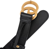 Gucci Black Leather GG Marmont Belt (85 / 34)