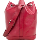 Louis Vuitton Red Epi Leather NM Sac Noé Petit Shoulder Bag