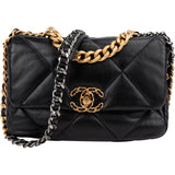 Chanel 19 Quilted Lambskin Medium Single  Flap Crossbody Bag