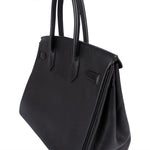 Hermès Noir Swift Leather Birkin 30 Handbag - vintageandkickz