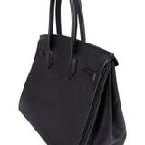 Hermès Noir Swift Leather Birkin 30 Handbag - vintageandkickz