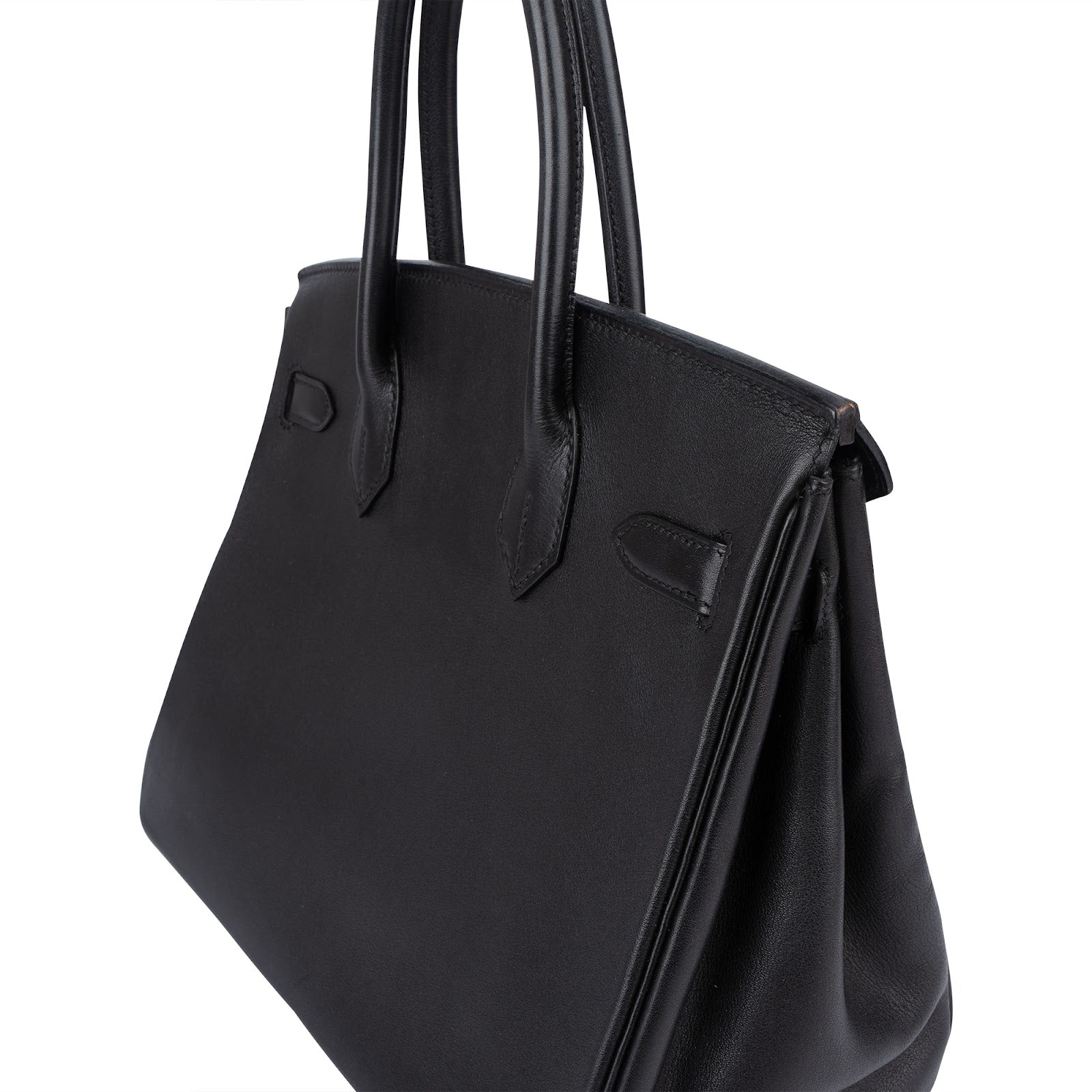 Hermès Noir Swift Leather Birkin 30 Handbag - vintageandkickz