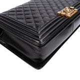 Chanel Quilted Crinkled Calfskin Limited "A Tale from Paris to Salzburg" Large Boy Crossbody Bag