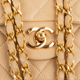 Chanel Quilted Lambskin 24K Gold Small Double Flap Shoulder Bag