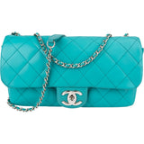 Chanel Quilted Latex Reversible Nylon Rectangular Single Flap Crossbody Bag