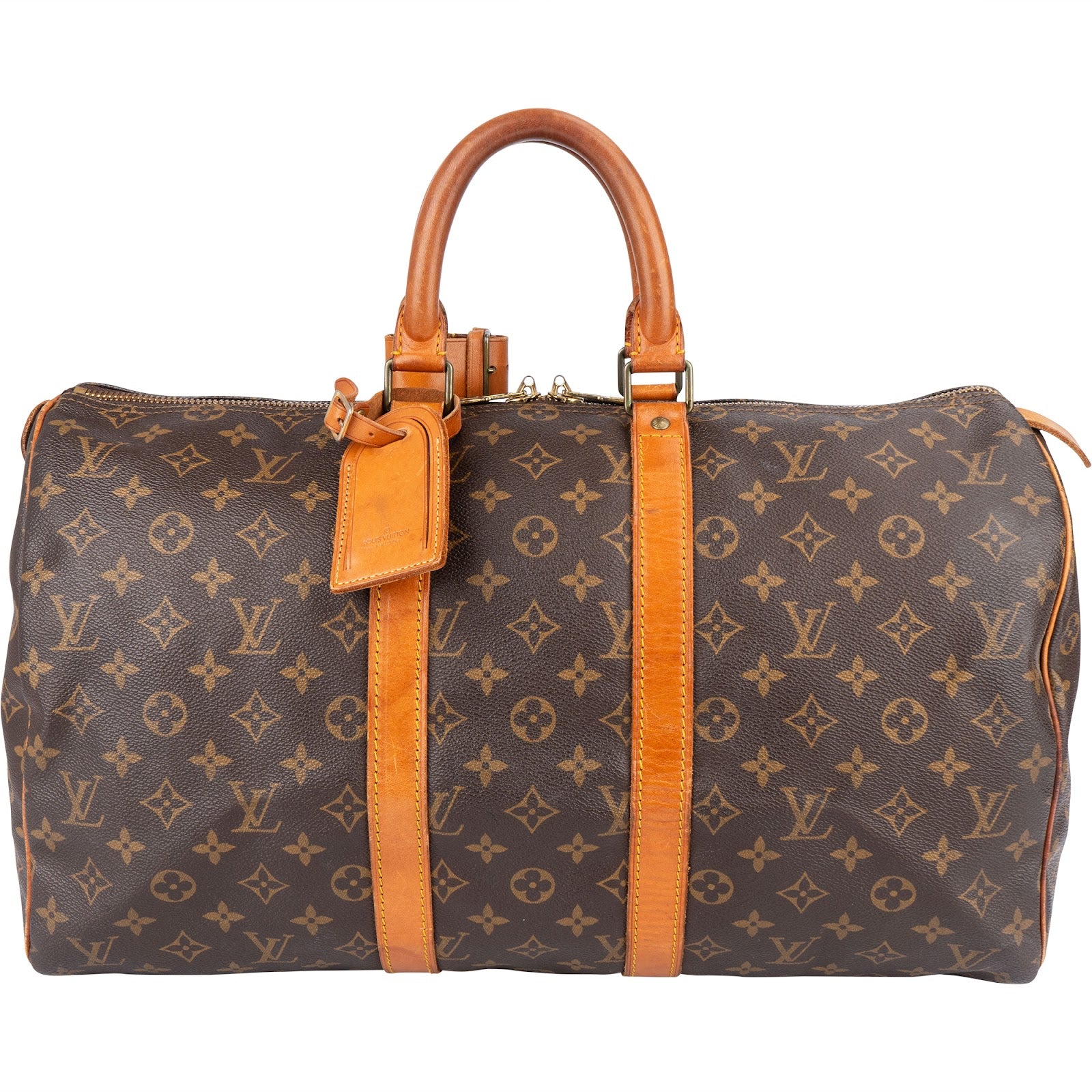 [🔄️B15 / F01] Louis Vuitton Monogram Canvas Keepall 55 Travel Bag - vintageandkickz