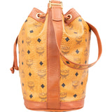 MCM Monogram Visetos Drawstring Bucket Crossbody Bag