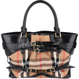 Burberry Nova-Check Monogram Medium Bridle Tote Handbag