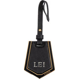 Fendi Black Granied Studded Luggage Tag Bag Charm (LEI)