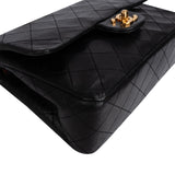 Chanel Quilted Lambskin 24K Gold Small Double Flap Shoulder Bag